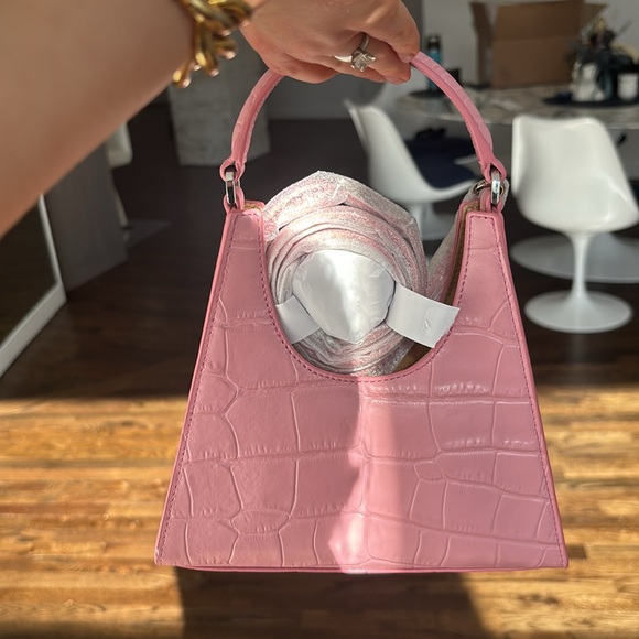 STAUD MINI CROSSBODY REY BAG | GERANIUM CROC EMBOSSED - Picture 6 of 9